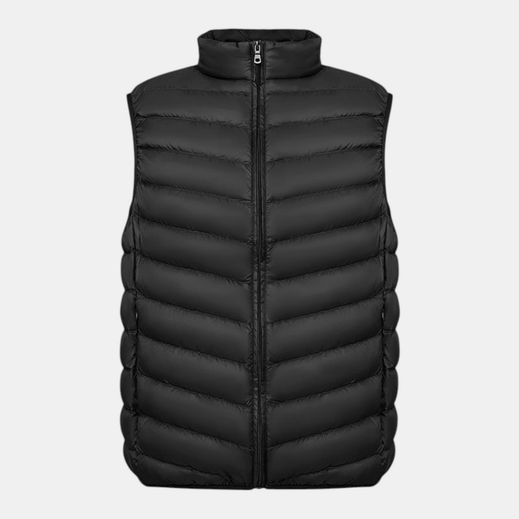 Valeniri | Men's Lightweight Stand Collar Sleeveless Zip Vest Classic Fit
