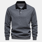 Valeniri | Men’s Long Sleeve Polo Sweater Classic Fit Casual Knit Top