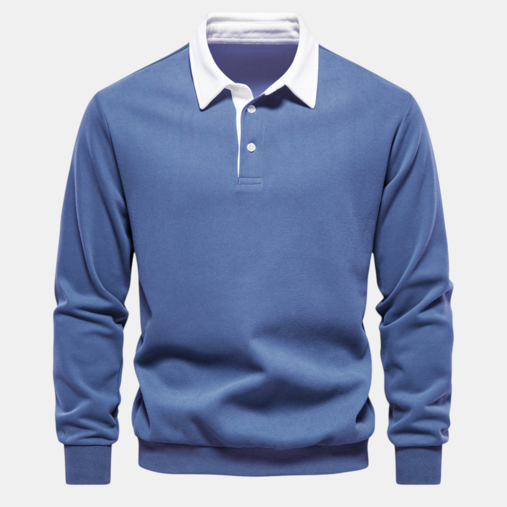 Valeniri | Men’s Long Sleeve Polo Sweater Classic Fit Casual Knit Top