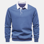 Valeniri | Men’s Long Sleeve Polo Sweater Classic Fit Casual Knit Top
