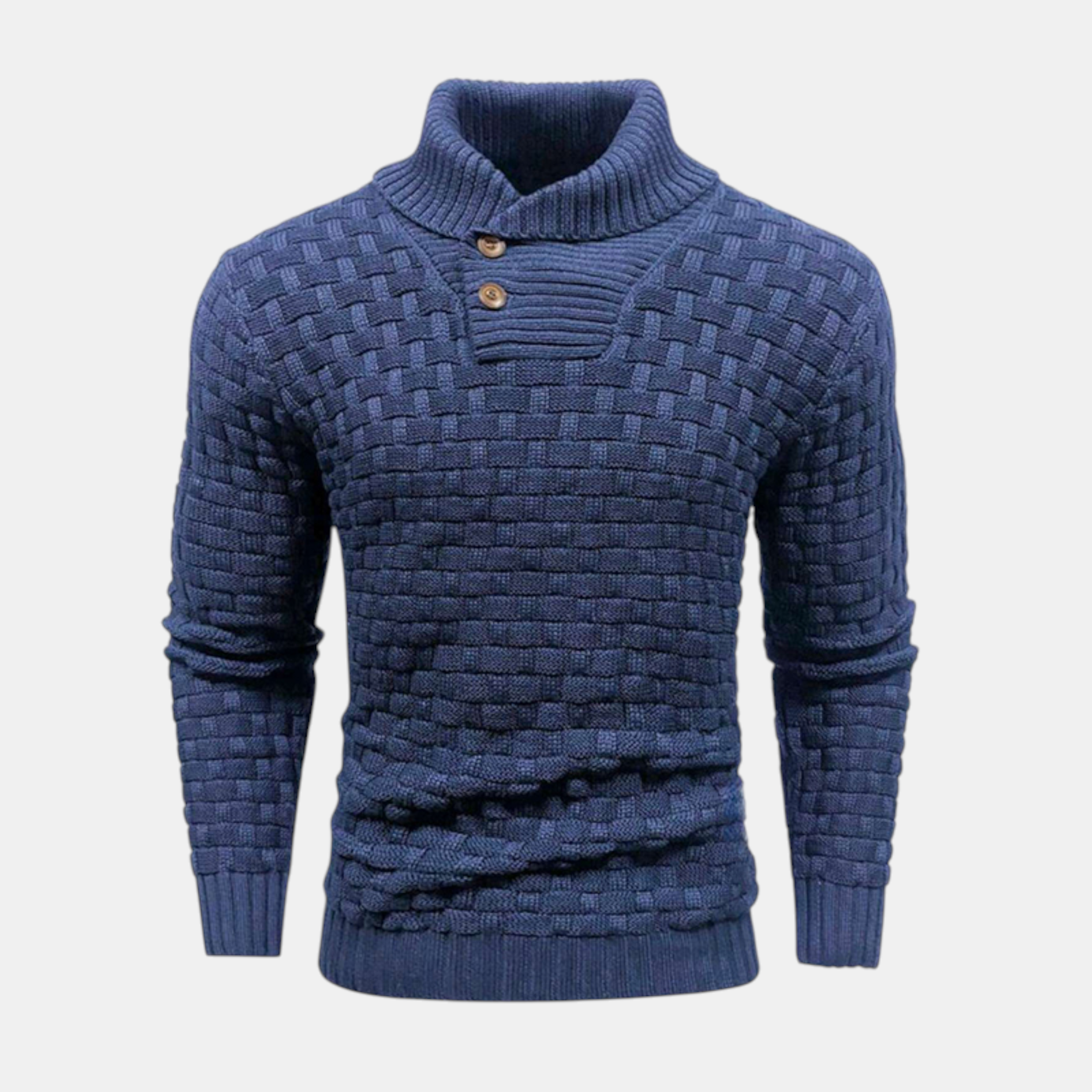Valeniri | Men's Long Sleeve Collared Sweater Knit Slim Fit Casual Wear