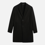 Valeniri | Men’s Long Overcoat – Single-Breasted Notch Lapel