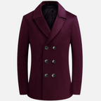 Valeniri | Men’s Wool Peacoat – Double Breasted Fitted Winter Coat