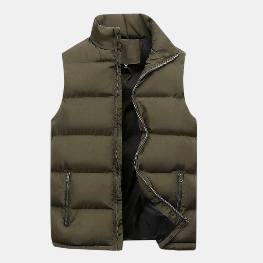 Valeniri | Men's Cotton Padded Vest Lightweight Zip-Up Jacket
