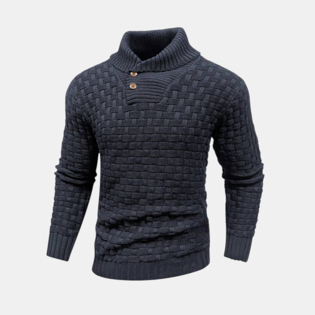 Valeniri | Men's Long Sleeve Collared Sweater Knit Slim Fit Casual Wear