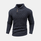 Valeniri | Men's Long Sleeve Collared Sweater Knit Slim Fit Casual Wear