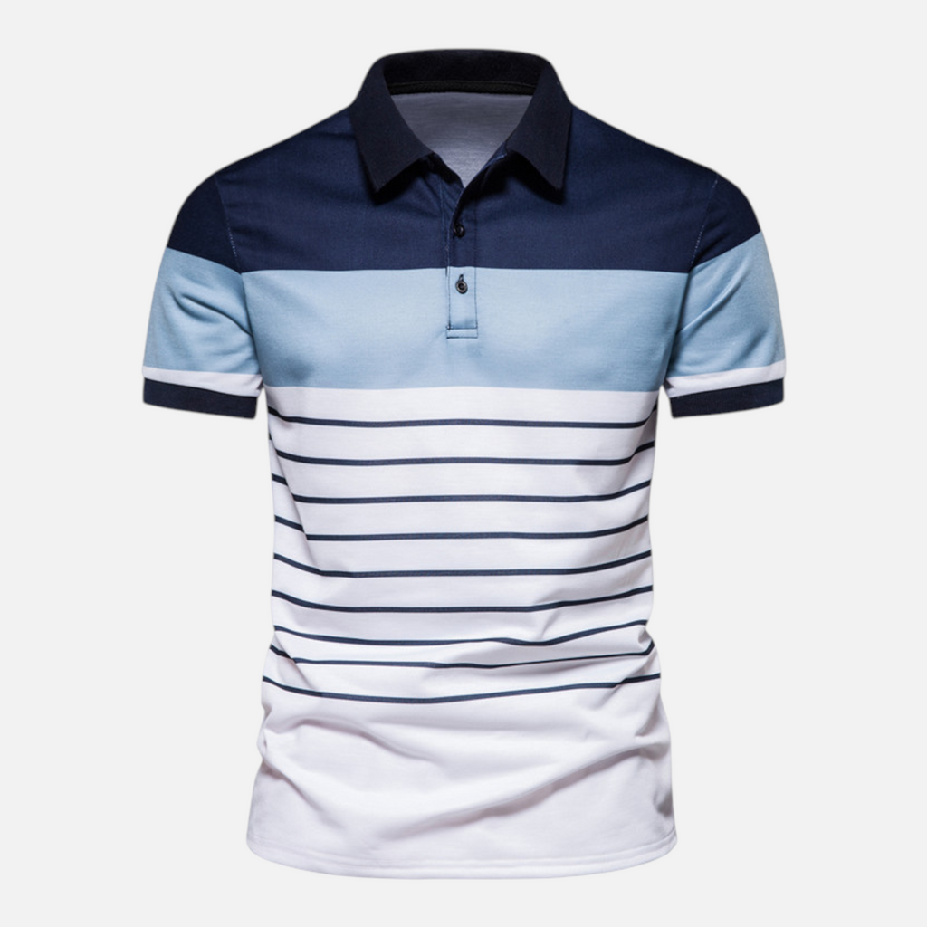 Valeniri | Men's Striped Polo Shirt Classic Short Sleeve Regular Fit
