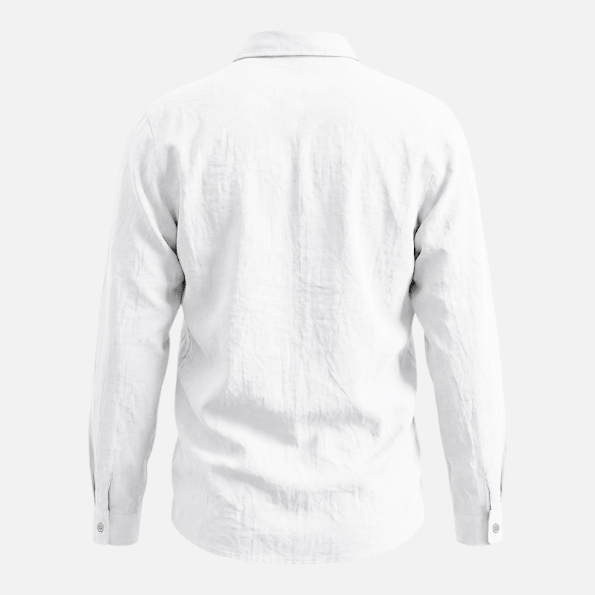 Valeniri Men's Linen Long Sleeve Shirt Classic Loose Fit Button Up