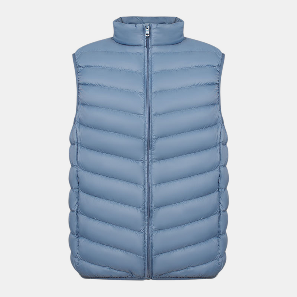 Valeniri | Men's Lightweight Stand Collar Sleeveless Zip Vest Classic Fit