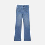 Valeniri | Women's Straight Leg High Waist Denim Jeans – Cropped Fit