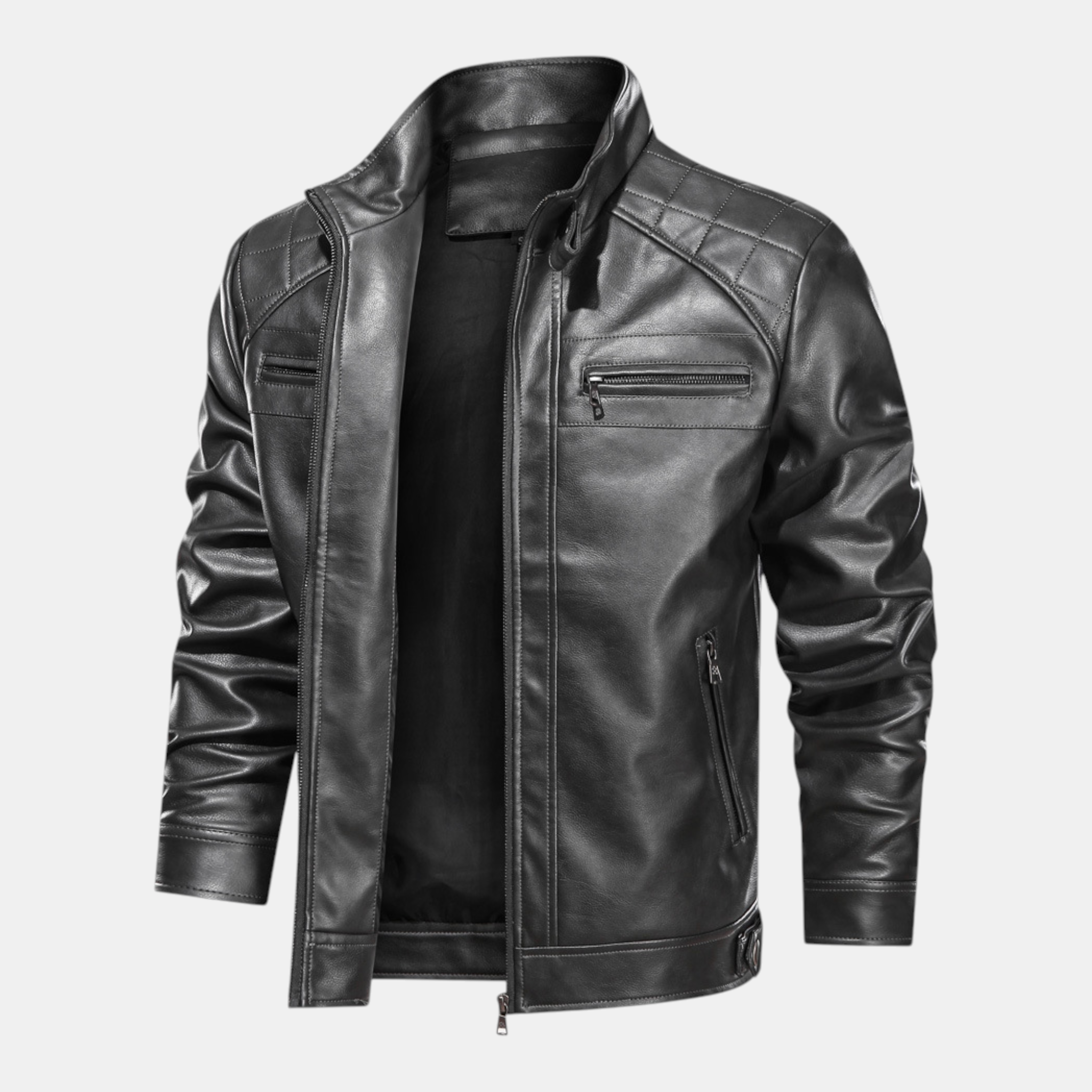 Valeniri | Men's Leather Jacket Classic Fit Premium Everyday Outerwear