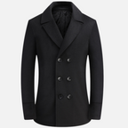 Valeniri | Men’s Wool Peacoat – Double Breasted Fitted Winter Coat