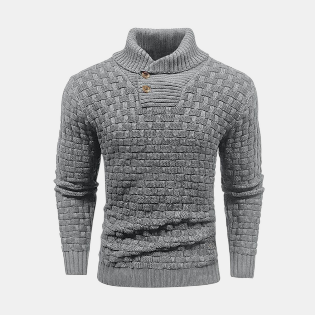 Valeniri | Men's Long Sleeve Collared Sweater Knit Slim Fit Casual Wear