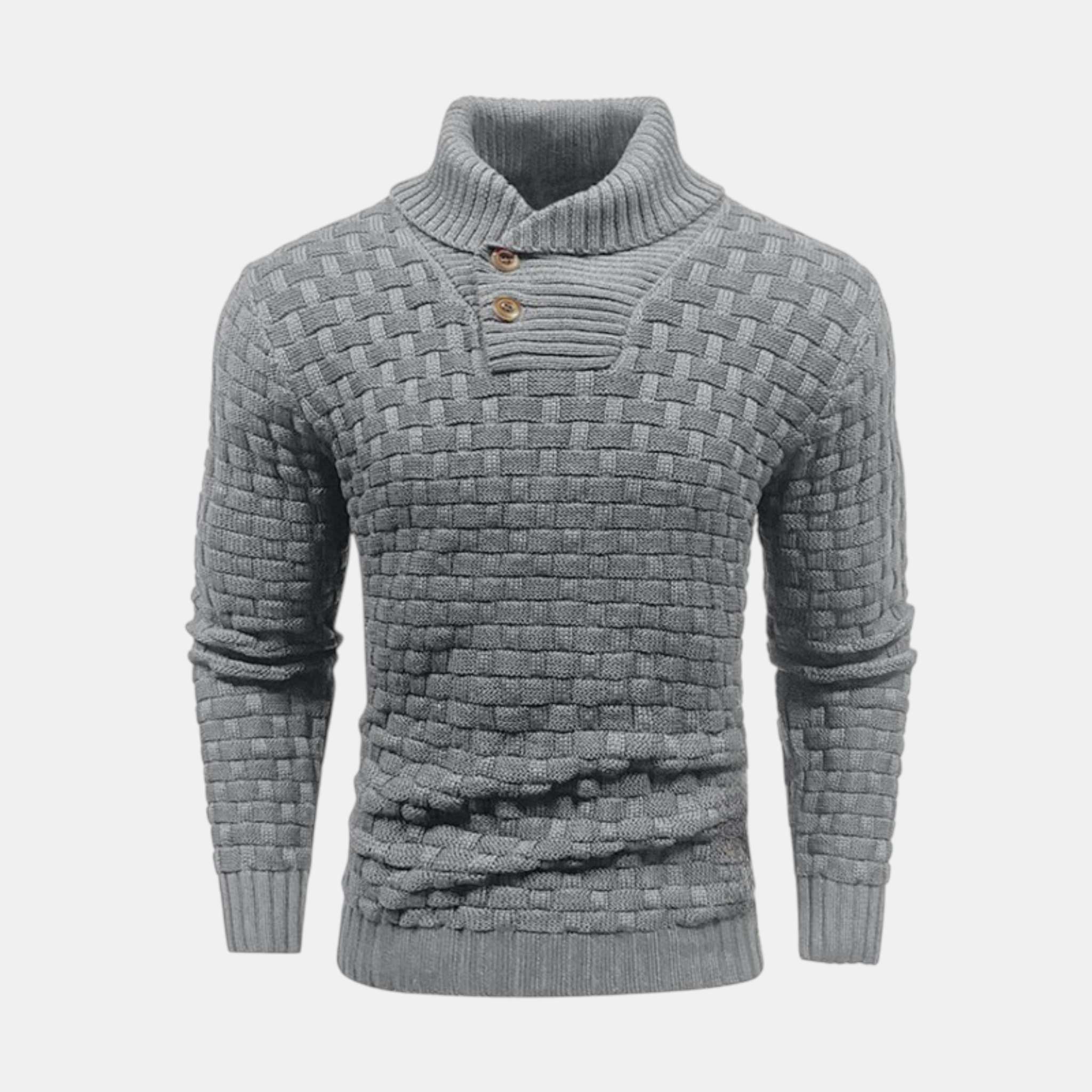 Valeniri | Men's Long Sleeve Collared Sweater Knit Slim Fit Casual Wear