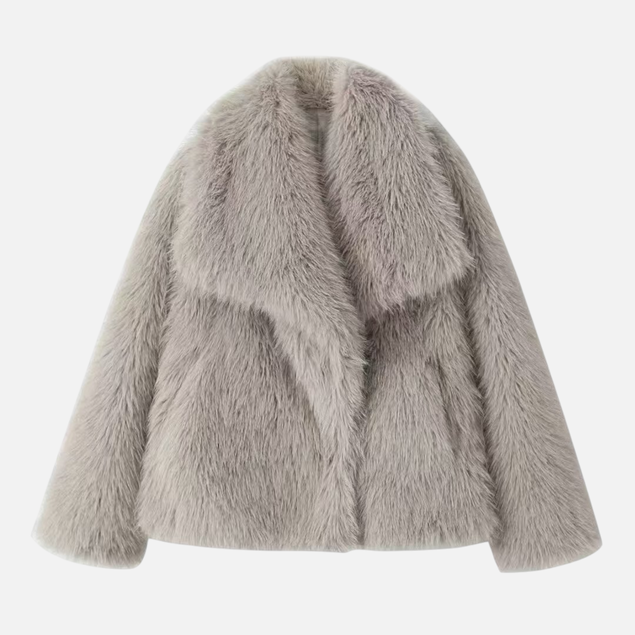 Valeniri | Women's Faux Fur Jacket – Plush Long Sleeve Short Coat