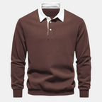 Valeniri | Men’s Long Sleeve Polo Sweater Classic Fit Casual Knit Top