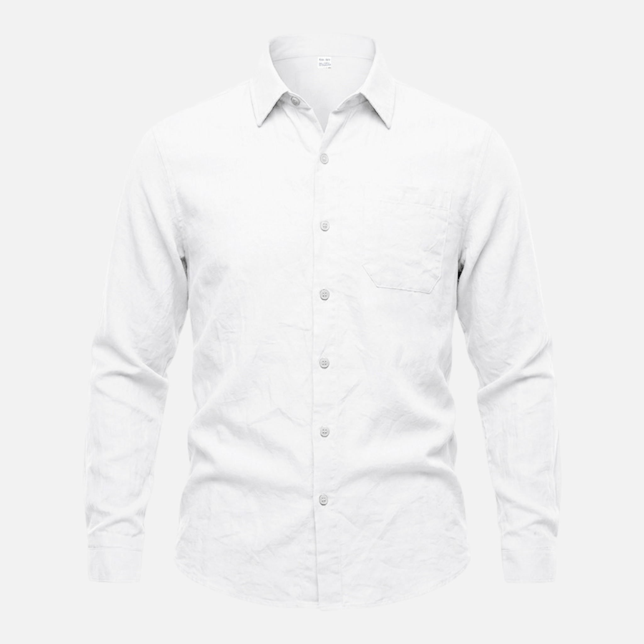 Valeniri Men's Linen Long Sleeve Shirt Classic Loose Fit Button Up