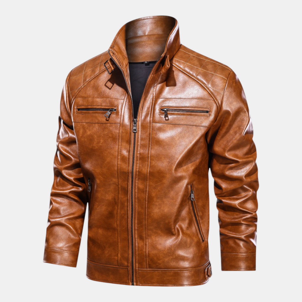 Valeniri | Men's Leather Jacket Classic Fit Premium Everyday Outerwear