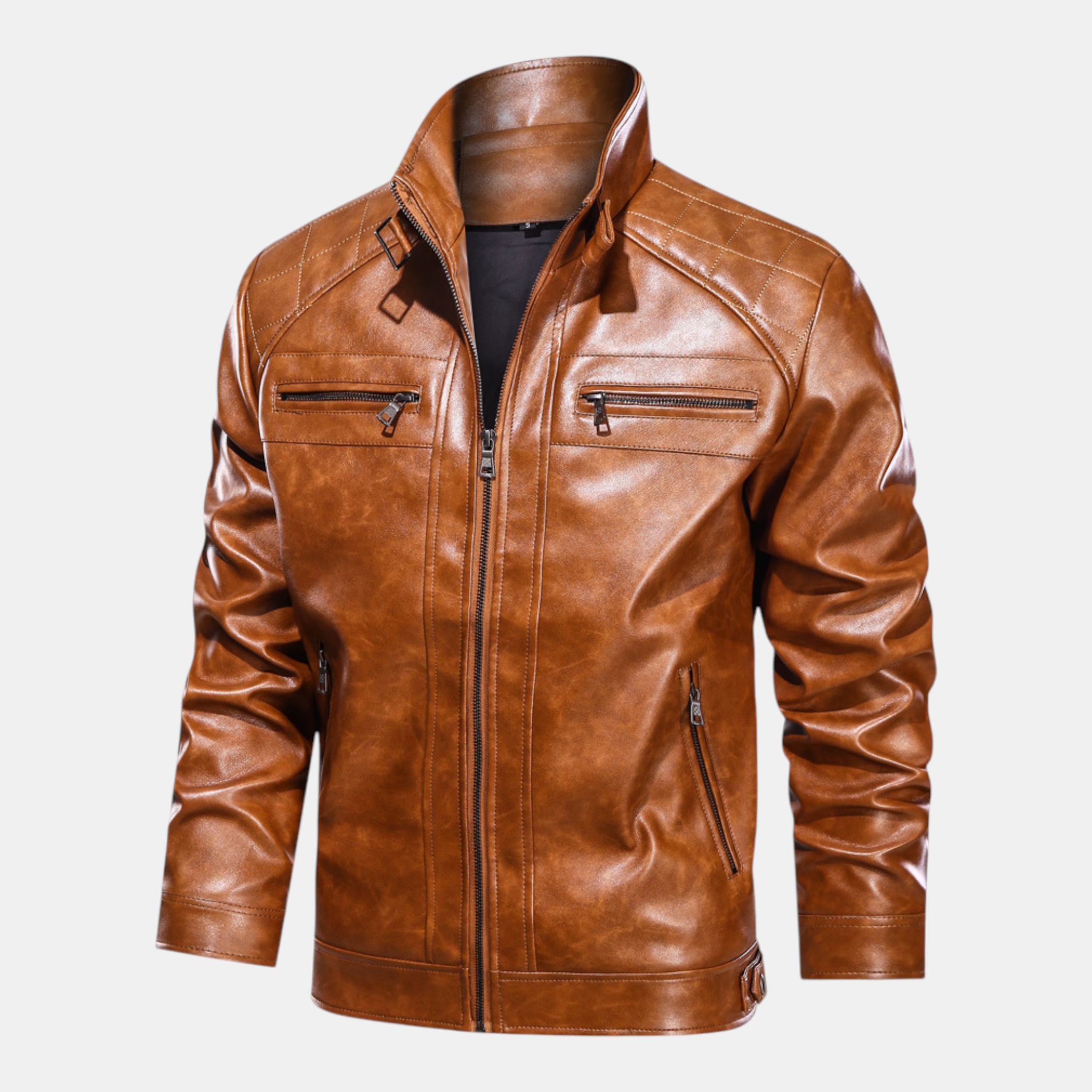 Valeniri | Men's Leather Jacket Classic Fit Premium Everyday Outerwear