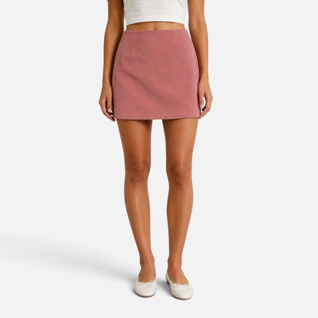 Valeniri | Women's Corduroy A-Line Skirt Classic High Waist Casual