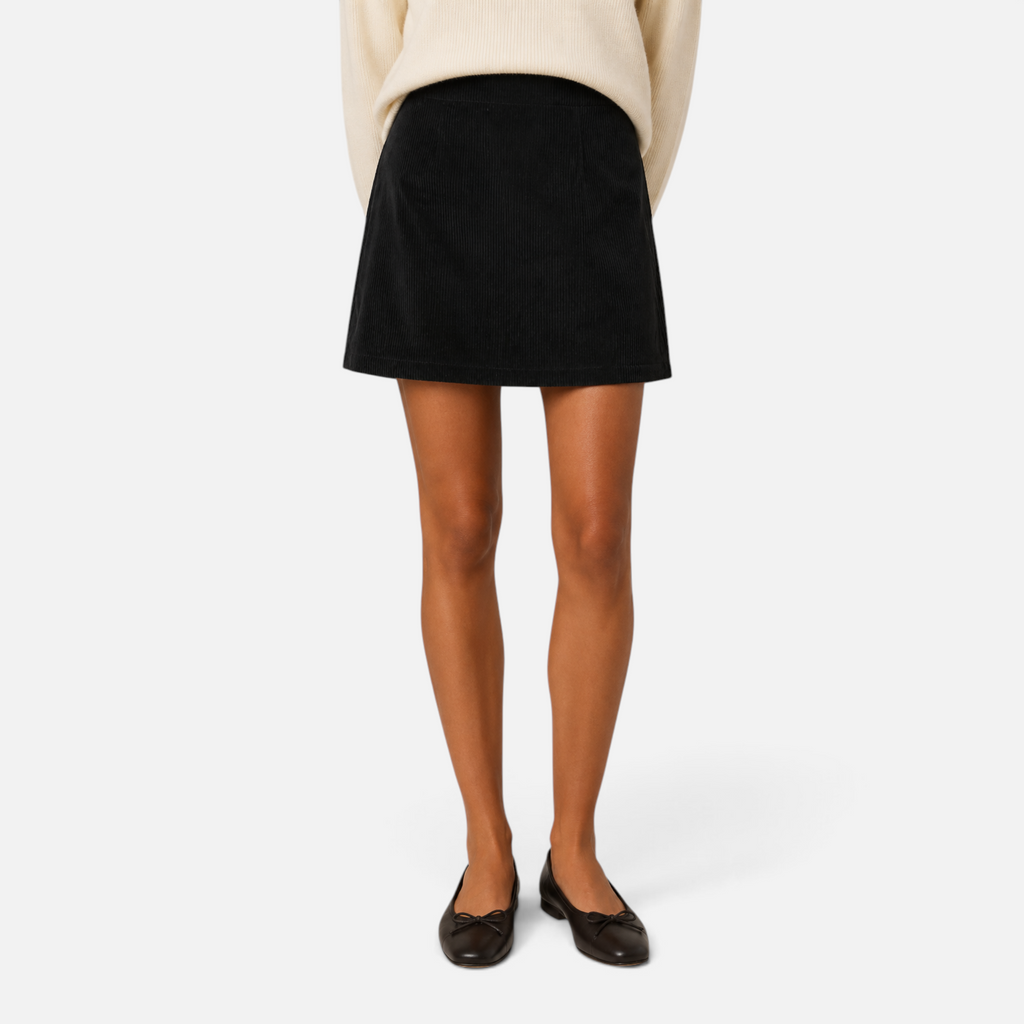 Valeniri | Women's Corduroy A-Line Skirt Classic High Waist Casual