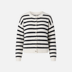 Valeniri | Women's Knit Cardigan Sweater Classic Stripe Long Sleeve