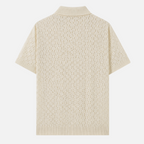 Valeniri | Men's Crochet Polo Tencel Short Sleeve Shirt