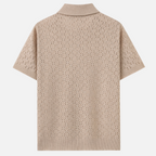 Valeniri | Men's Crochet Polo Tencel Short Sleeve Shirt