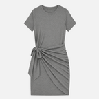 Valeniri | Women's Ruched Dress Waist Tie Elegant Mini Dress