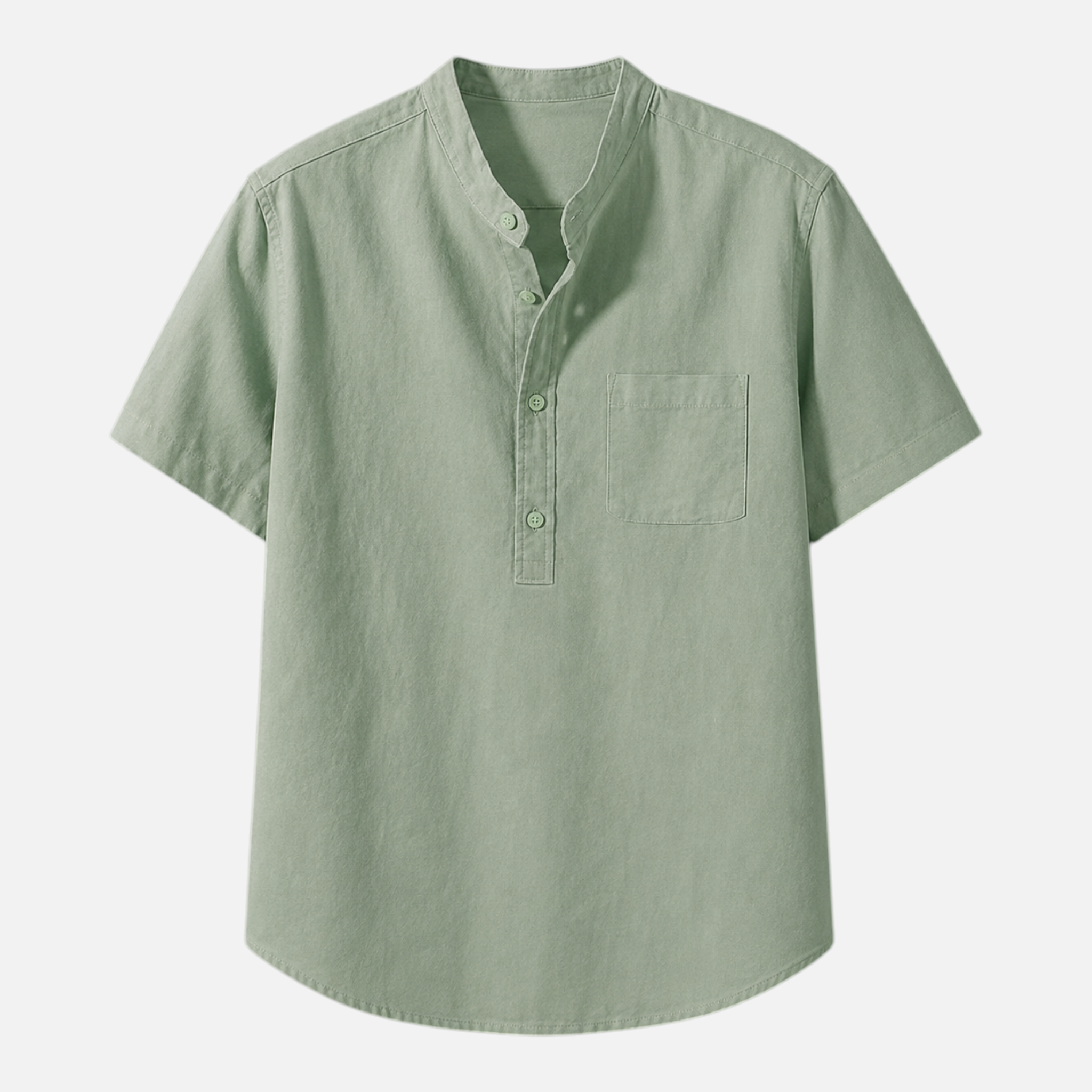 Valeniri | Men's Linen Stand Collar Shirt – Lightweight Everyday Wear