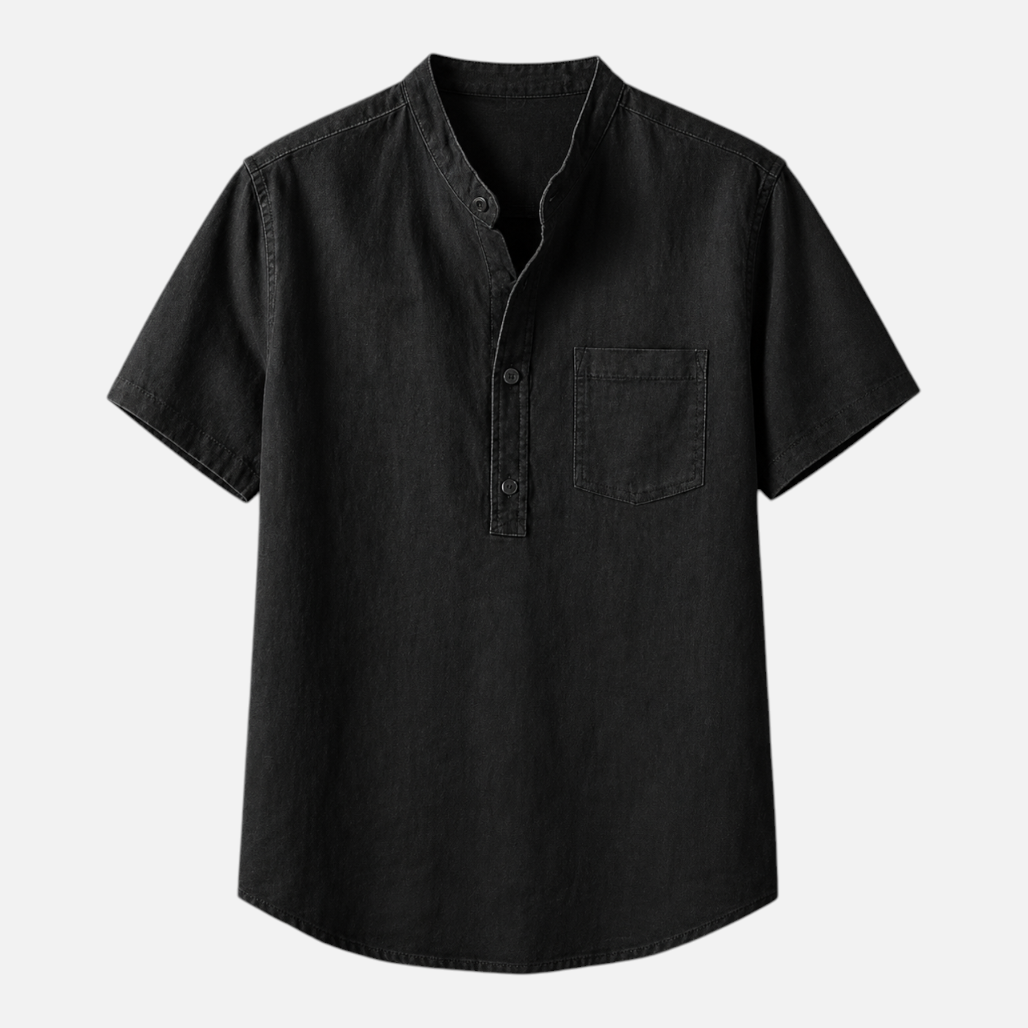 Valeniri | Men's Linen Stand Collar Shirt – Lightweight Everyday Wear