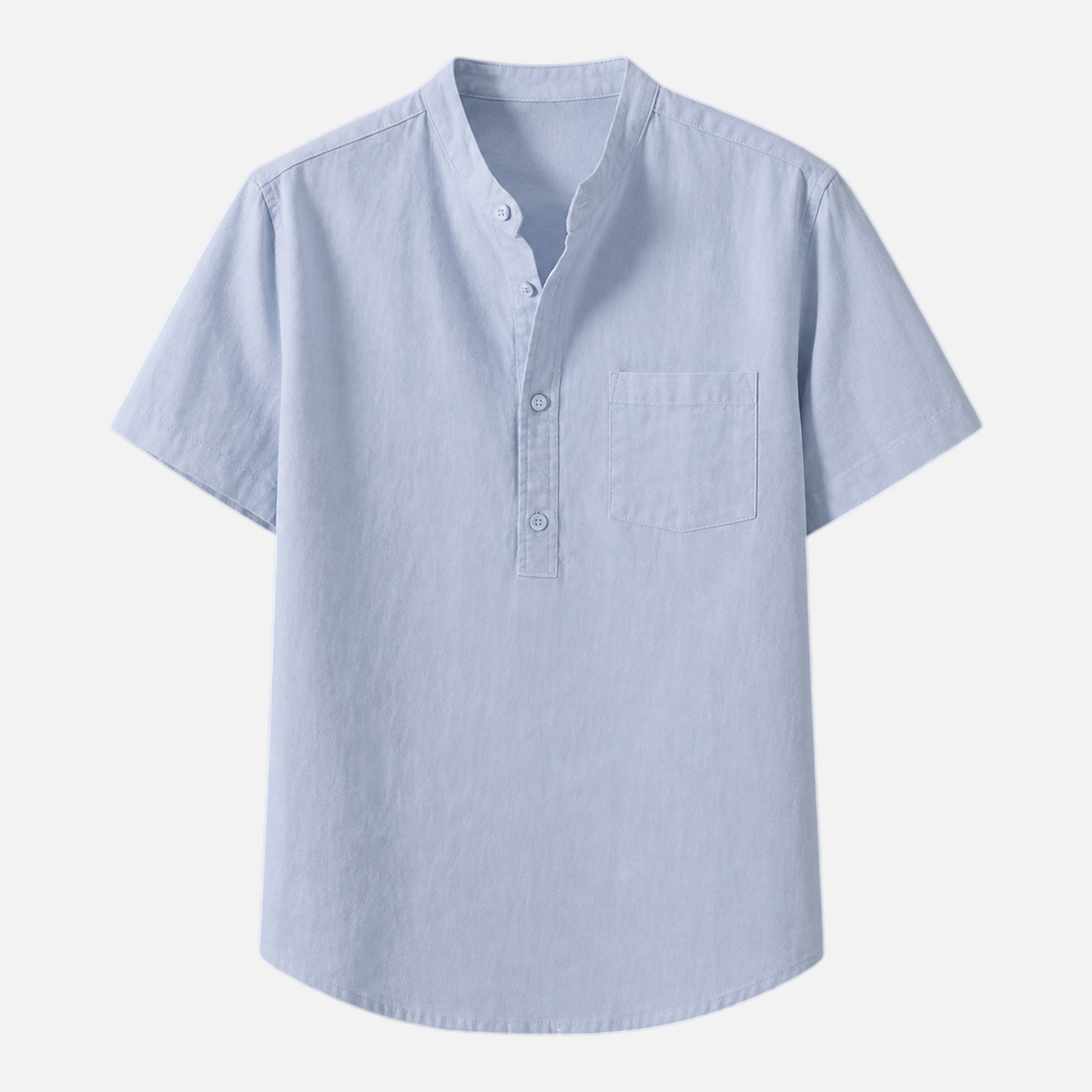 Valeniri | Men's Linen Stand Collar Shirt – Lightweight Everyday Wear