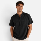 Valeniri | Men's Linen Stand Collar Shirt – Lightweight Everyday Wear