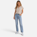 Valeniri | Women's V-Neck Blouse Loose Fit Casual Office Top