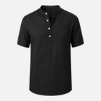 Valeniri | Men's Stand Collar Short Sleeve Shirt for Smart Casual Wear