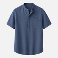 Valeniri | Men's Stand Collar Short Sleeve Shirt for Smart Casual Wear