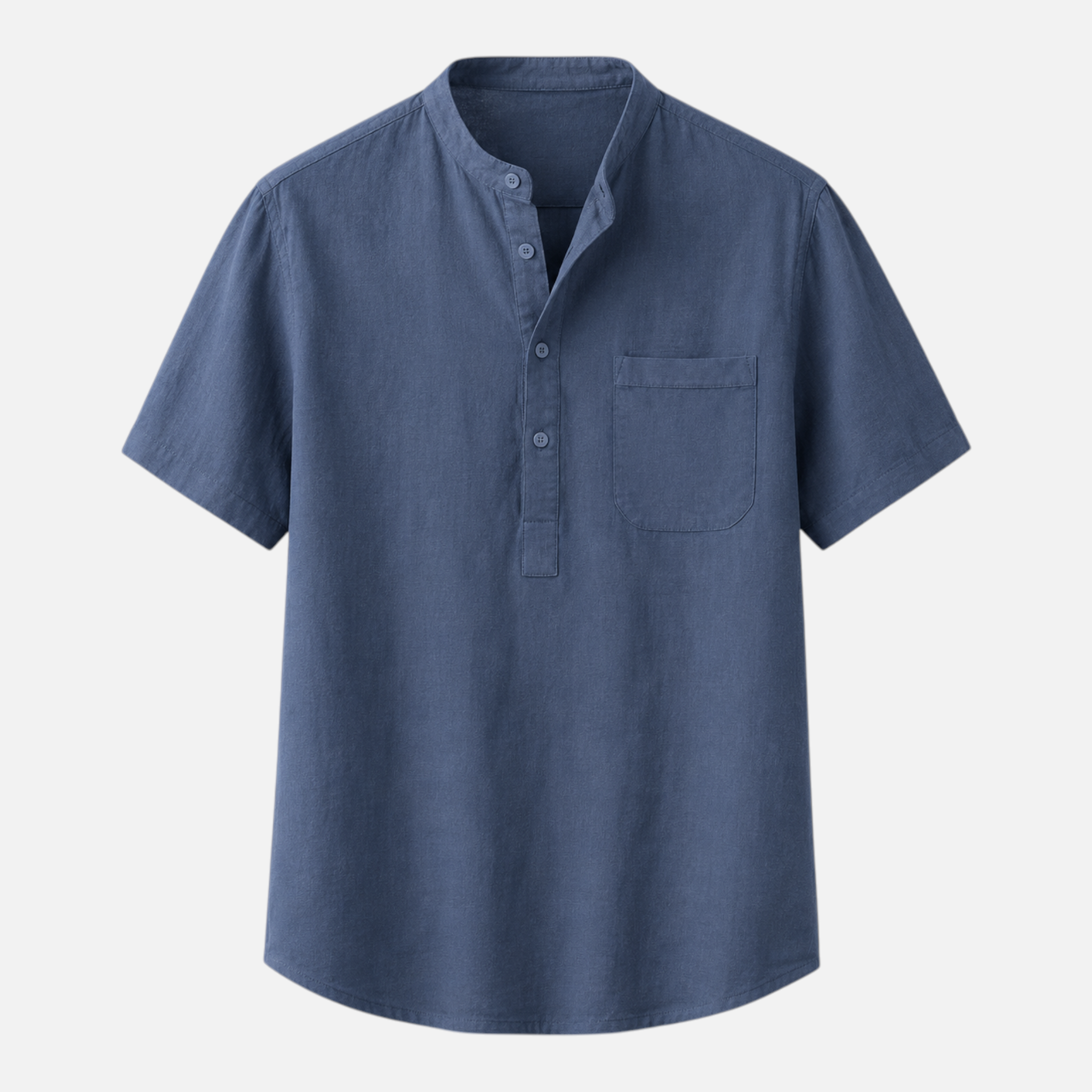 Valeniri | Men's Stand Collar Short Sleeve Shirt for Smart Casual Wear