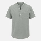 Valeniri | Men's Stand Collar Short Sleeve Shirt for Smart Casual Wear