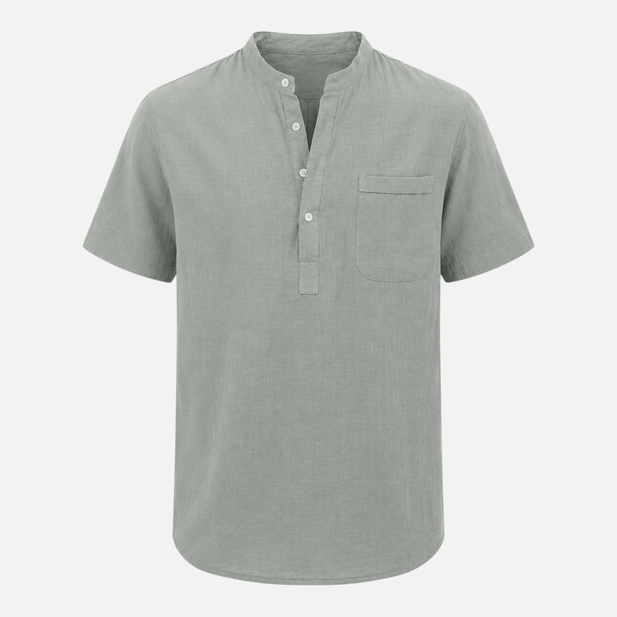 Valeniri | Men's Stand Collar Short Sleeve Shirt for Smart Casual Wear