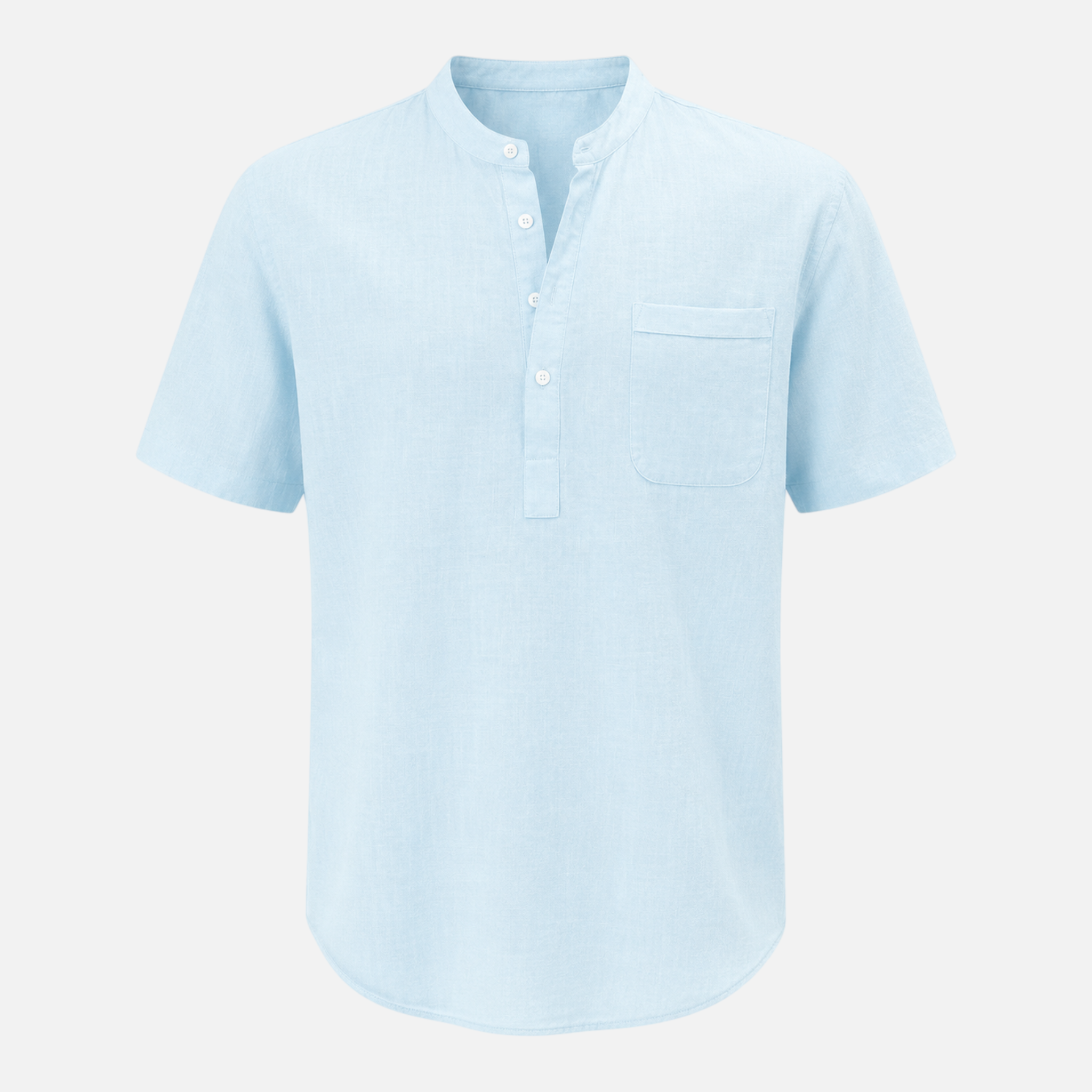 Valeniri | Men's Stand Collar Short Sleeve Shirt for Smart Casual Wear