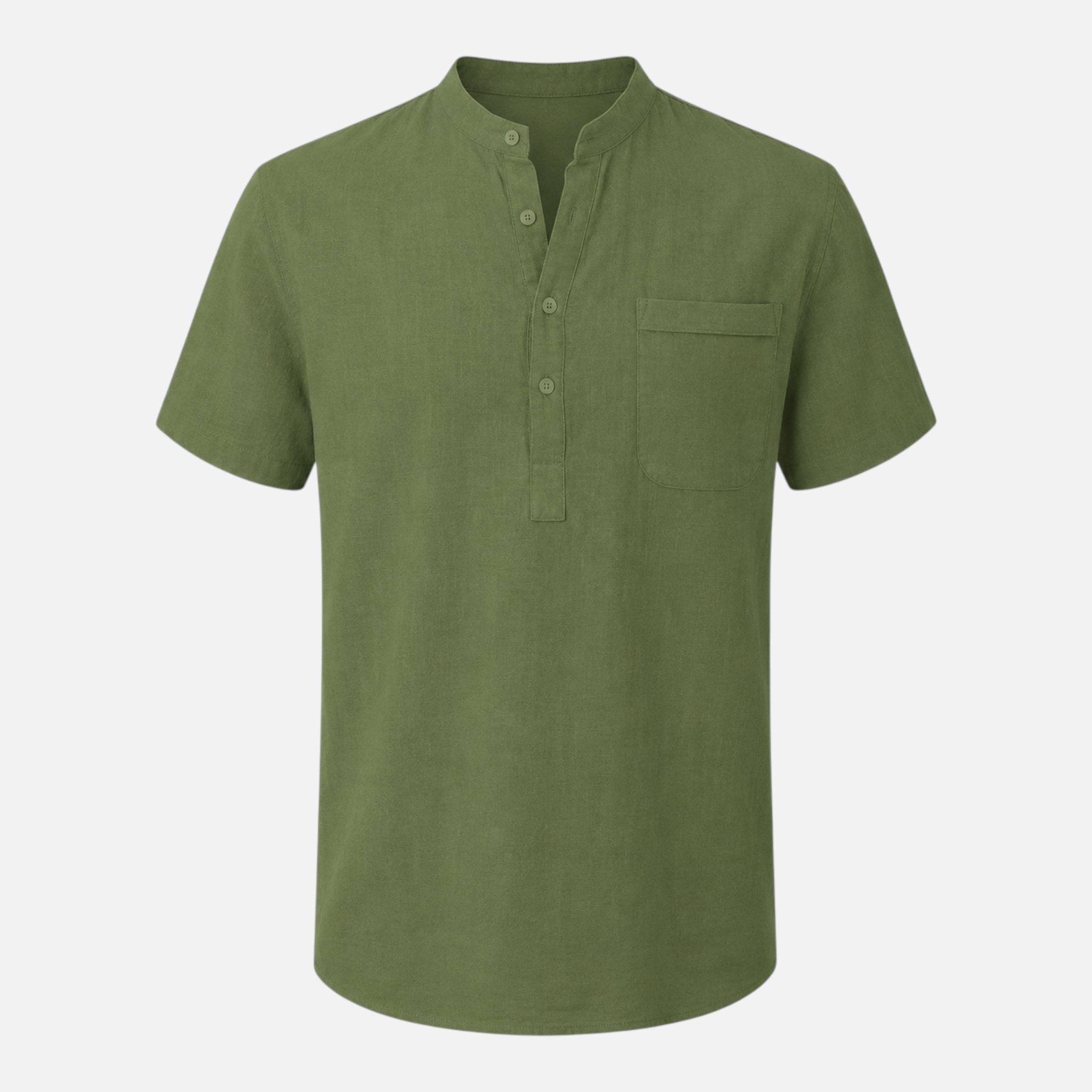 Valeniri | Men's Stand Collar Short Sleeve Shirt for Smart Casual Wear