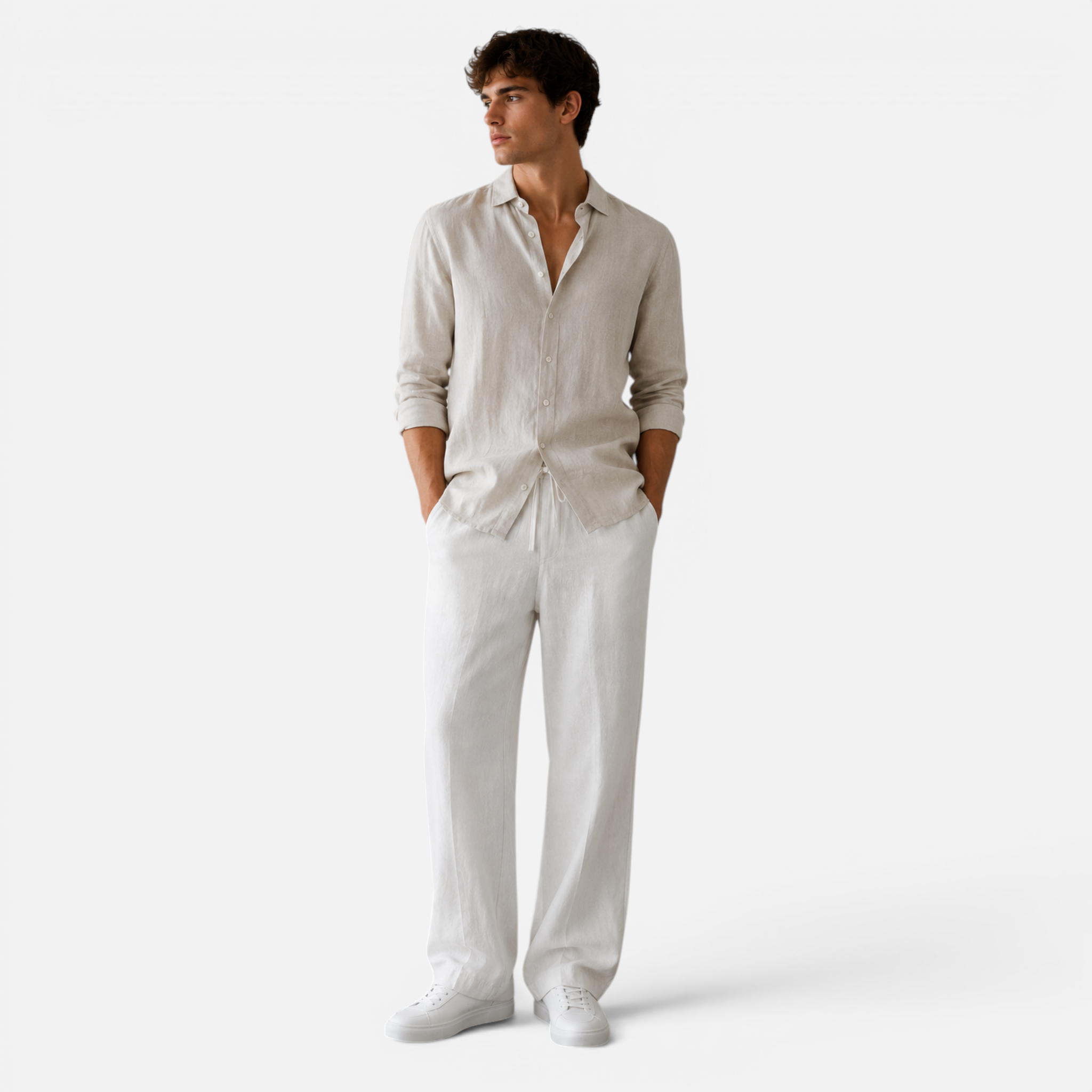 Valeniri | Men's Linen Pants Breathable Relaxed Fit Casual Trousers