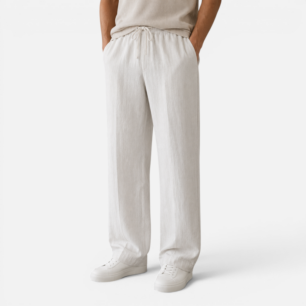 Valeniri | Men's Linen Pants Breathable Relaxed Fit Casual Trousers