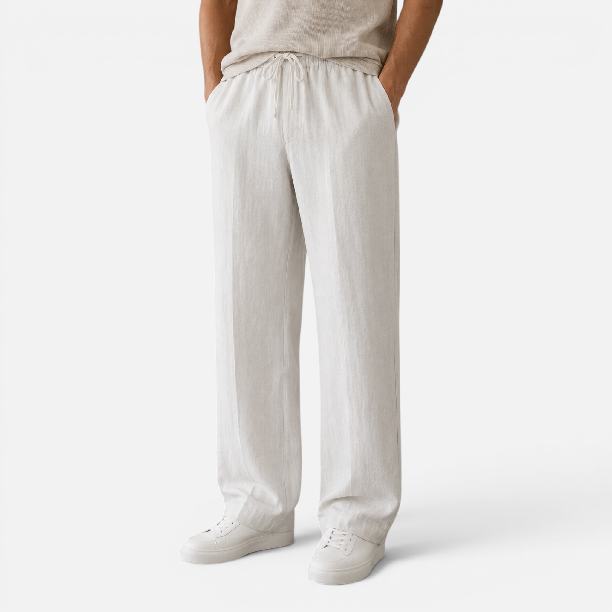 Valeniri | Men's Linen Pants Breathable Relaxed Fit Casual Trousers