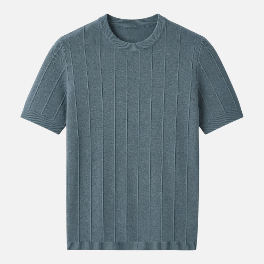 Valeniri | Men's Short Sleeve Knit T-Shirt Timeless Relaxed Fit