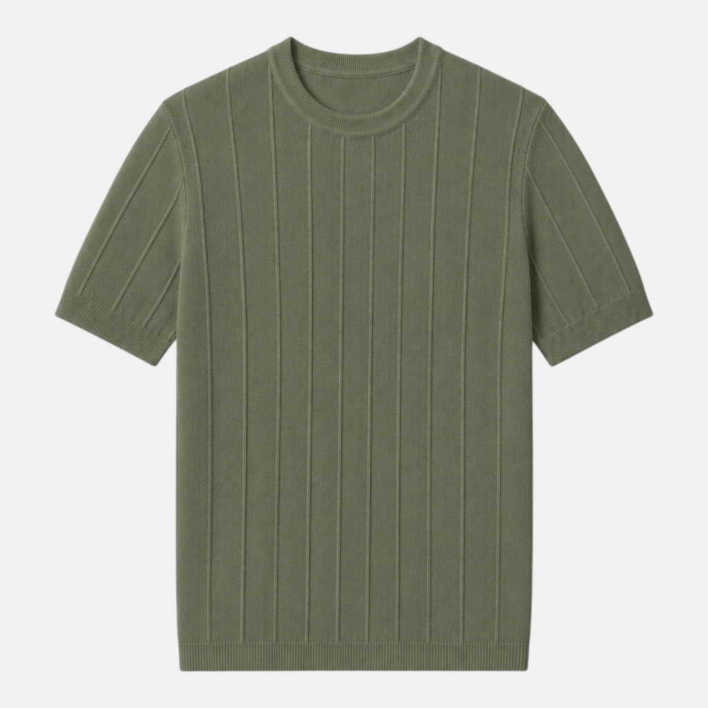 Valeniri | Men's Short Sleeve Knit T-Shirt Timeless Relaxed Fit