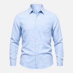 Valeniri Men's Linen Long Sleeve Shirt Classic Loose Fit Button Up