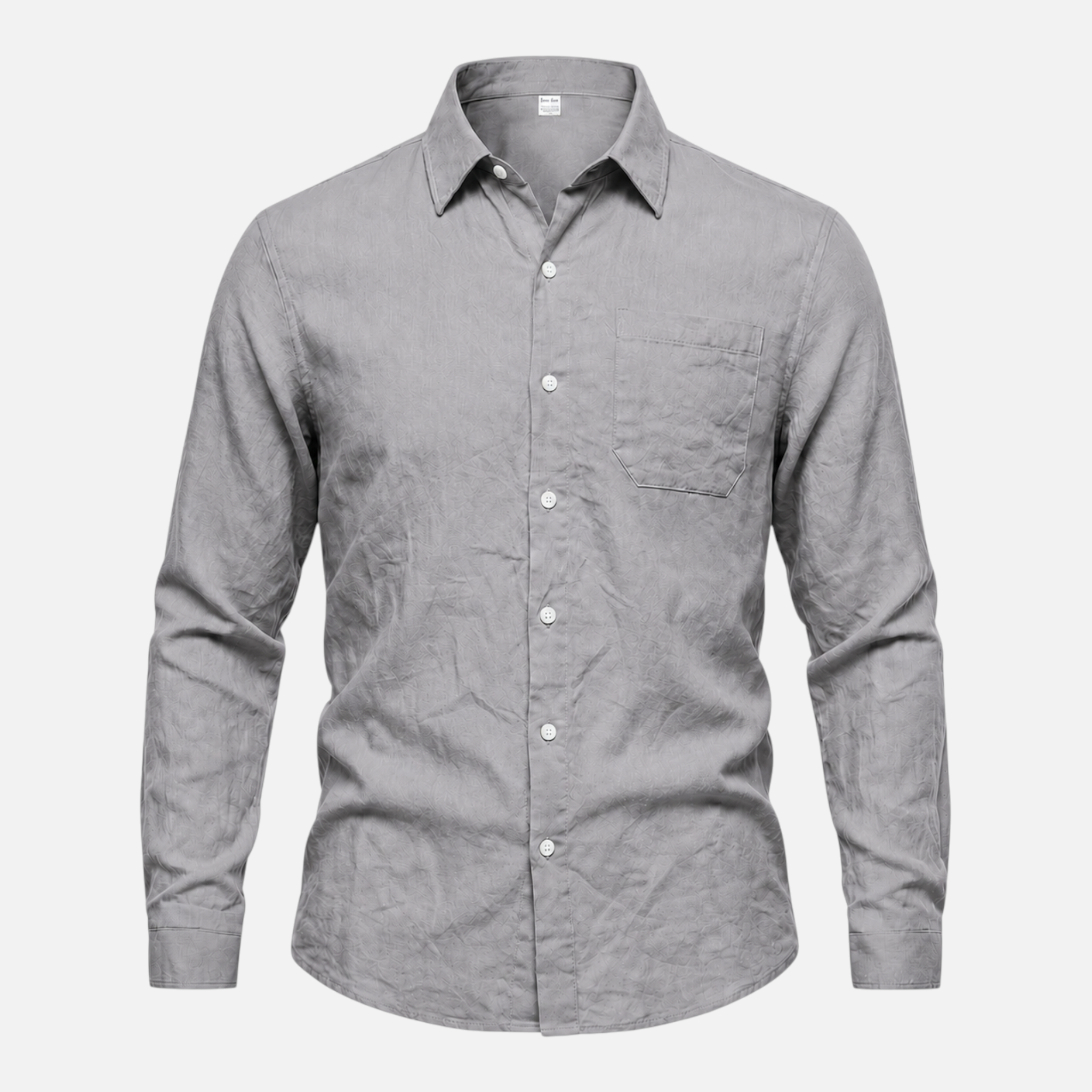 Valeniri Men's Linen Long Sleeve Shirt Classic Loose Fit Button Up