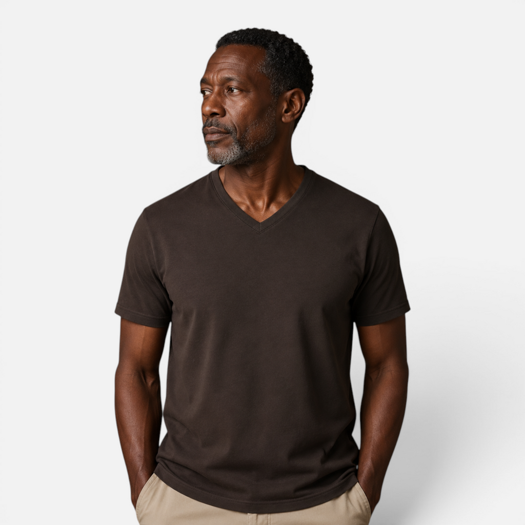 Valeniri | Men's V-Neck T-Shirt Slim Fit Cotton Everyday Wear