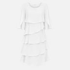 Valeniri | Women's Round Neck Layered Dress Classic A-Line Style